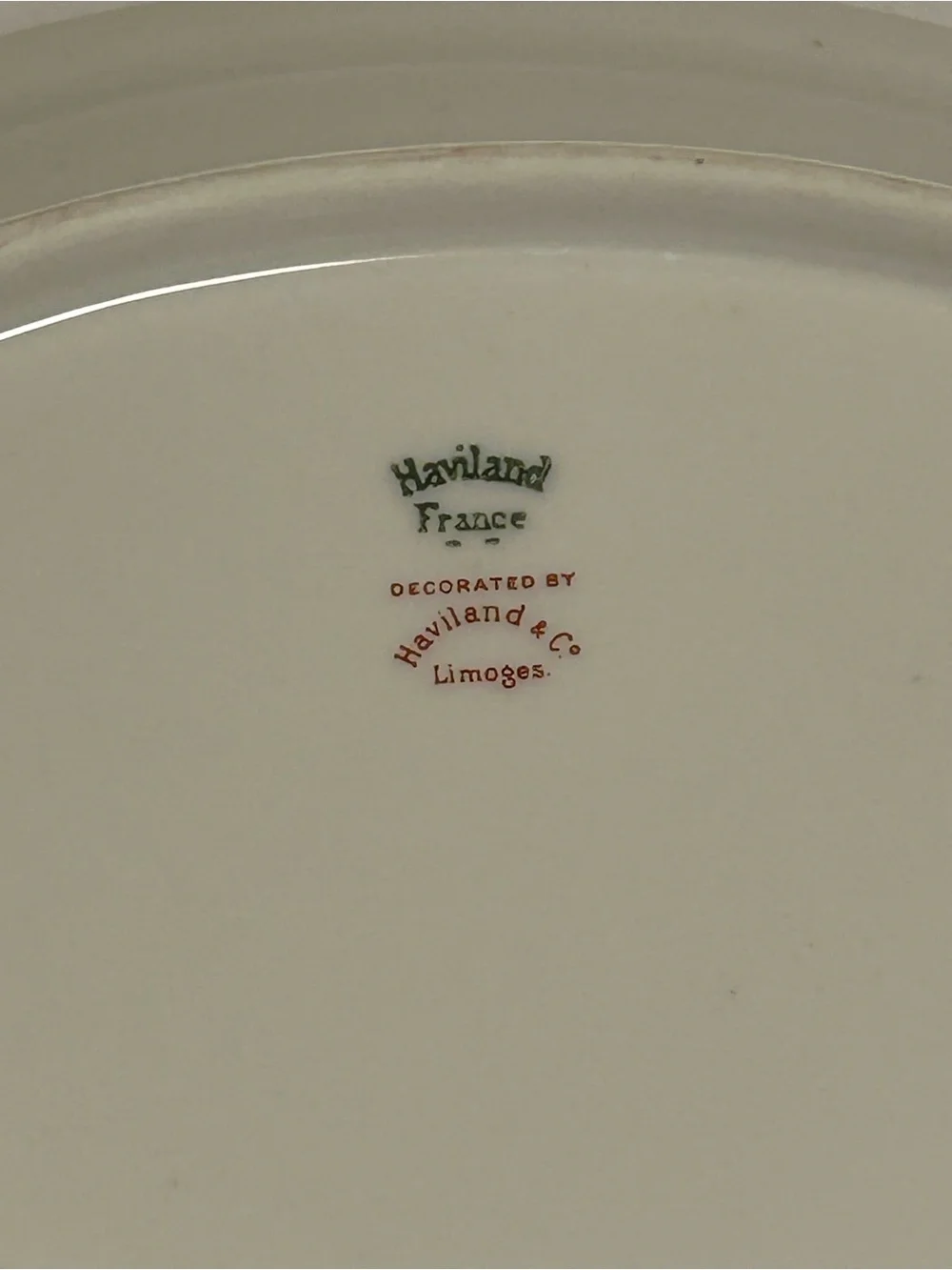 Haviland Ivory Dinner Bowl with Pink Rose and Gold Trim “Antoinette” Pattern